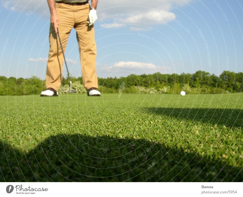Golf course photo shooting Man Green Sports Ball Shadow