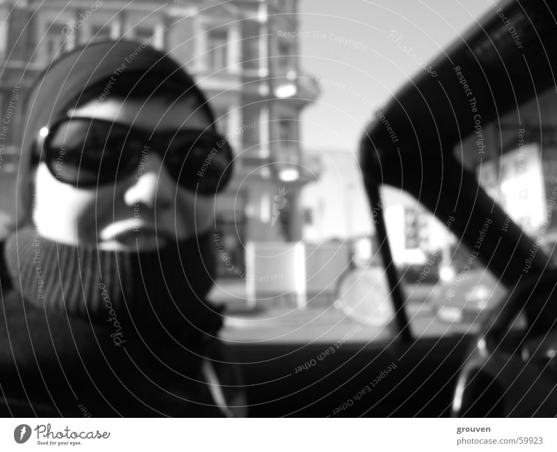 Hanna's Laughter Convertible Woman Black White Sunglasses Collar Blur Car