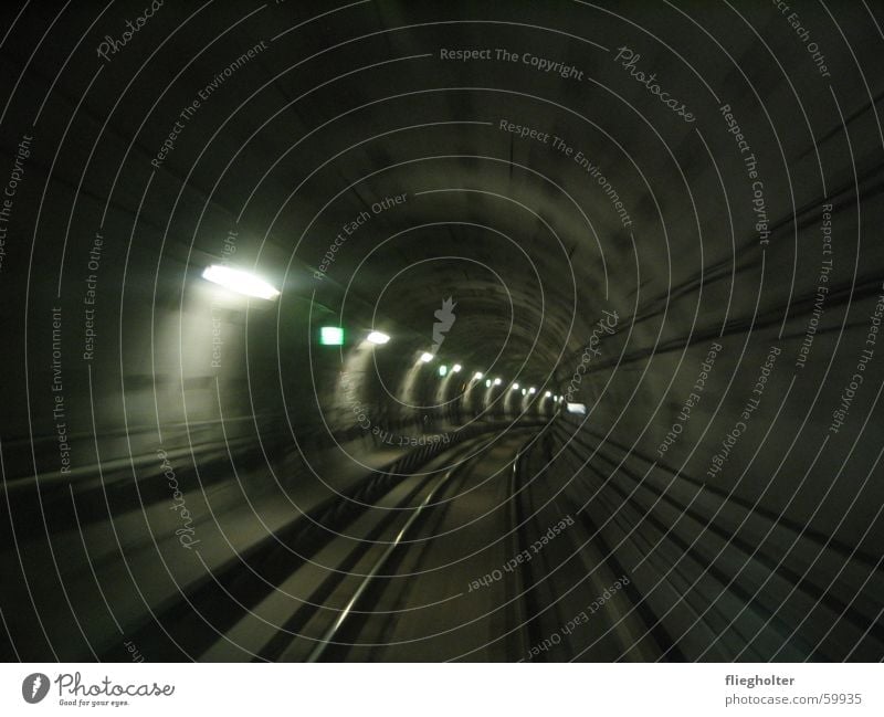 transparency Underground Copenhagen Vacation & Travel Tunnel Railroad tracks Speed Light Emergency exit Dark Night Denmark Looking Hollow