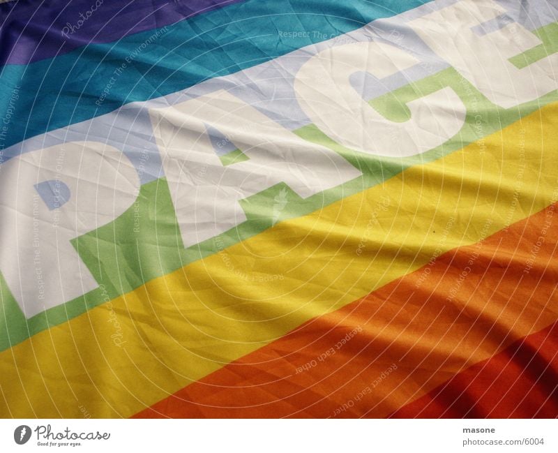 PACE War Peace Flag Rainbow Demonstration Historic pace NO WAR !!