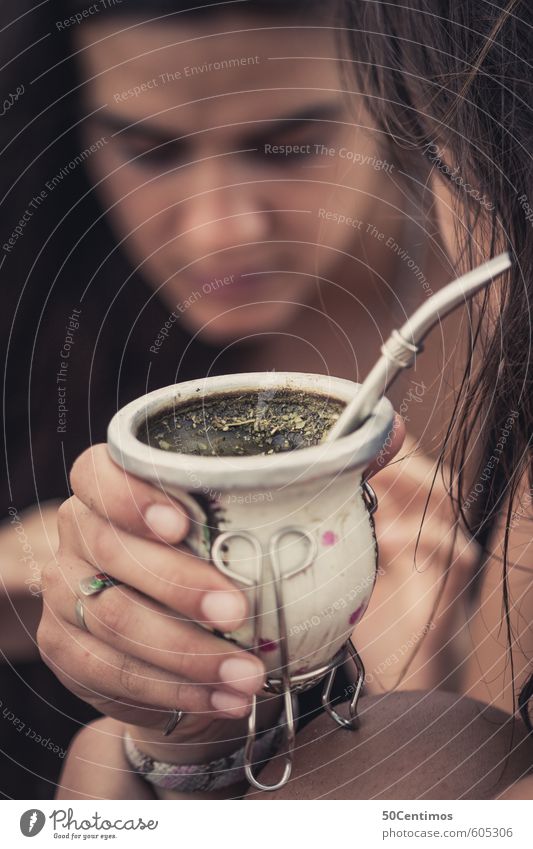 Mate - Argentine Tea Beverage Drinking Human being Feminine Young woman Youth (Young adults) Woman Adults Hand To enjoy Society Healthy Colour photo