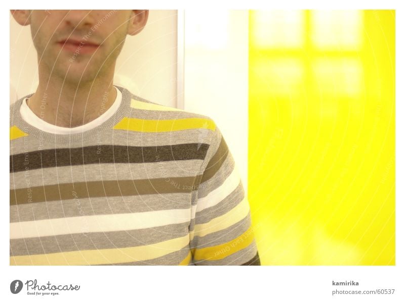 jaundiced #2 Yellow Sweater Reflection Stripe Polyester sweatshirt Image picture Cotton