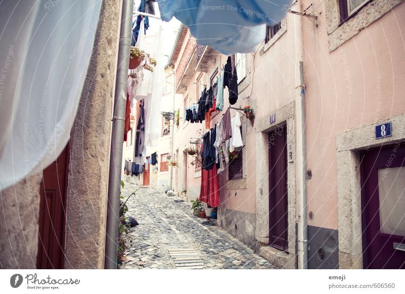 washing day Village Fishing village Small Town Old town House (Residential Structure) Wall (barrier) Wall (building) Facade Cloth Laundry Dress Authentic Alley