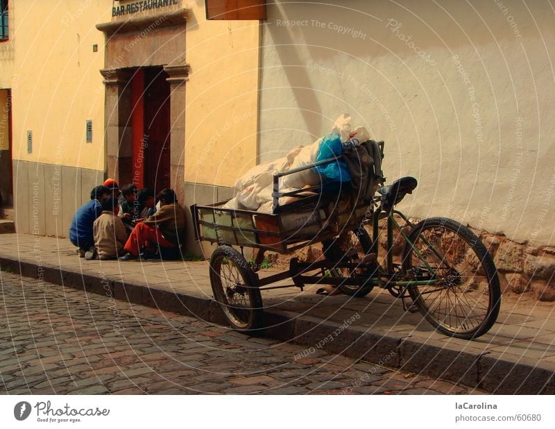en la calle -cuzco Cuzco Peru Bicycle Tricycle Movement Wall (barrier) Street Cargo