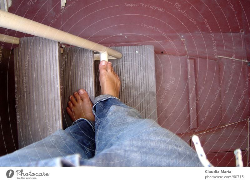 Floor must be painted. Sailboat Downfall Feet Jeans Ladder