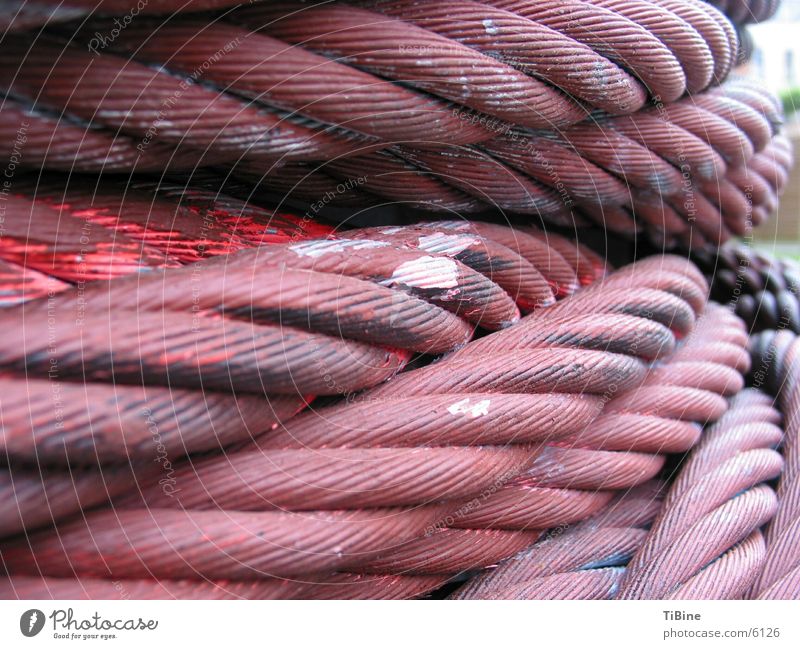 steel cables Steel Macro (Extreme close-up) Red Industry Wire cable Rope Detail