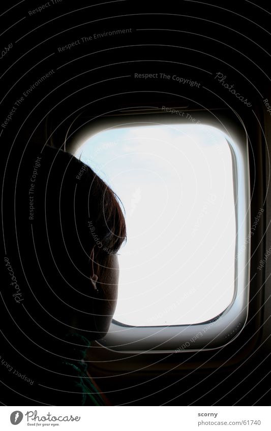 wanderlust... Window Airplane Vantage point Dark Return Looking Light Head Vacation & Travel Ear Contrast Aviation