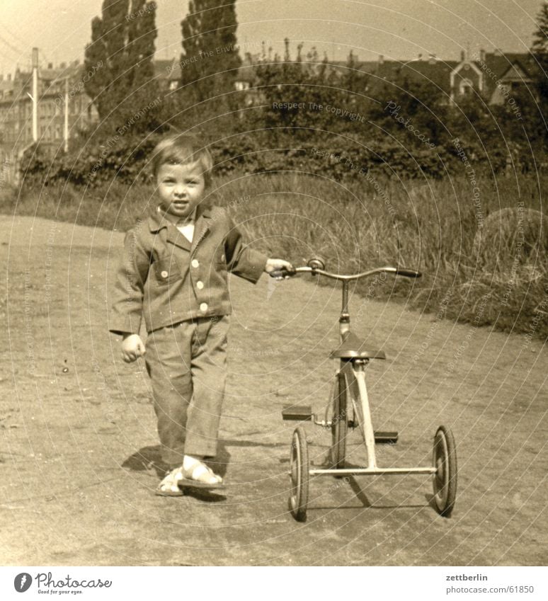 Way back Child Tricycle Small Town Future Hope Sixties Toddler Boy (child) loberwiese
