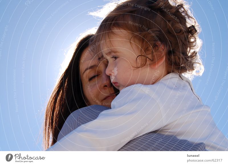 maternal hug Love Family & Relations Human being mother more toodler motherhood sunshine child little girl cuddle