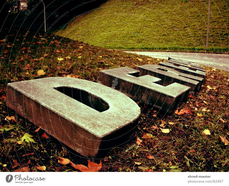 Once in autumn Letters (alphabet) outdoor art burgdorf that some day