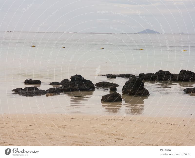Mauritius Beach Ocean Vacation & Travel Stone Water
