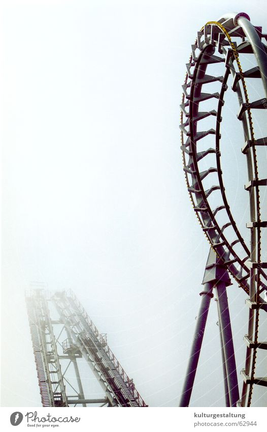 roller coaster in Ocean City, Chesapeak Bay, USA Leisure and hobbies Roller coaster Fog Dark Dangerous Amusement Park Carousel Fairs & Carnivals
