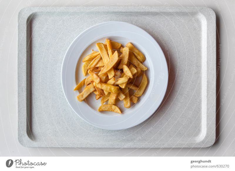 Mensa: healthy yellow-yellow-plate mixture Food Side dish French fries Nutrition Eating Lunch Crockery Plate Tray Overweight Table Kitchen Restaurant School