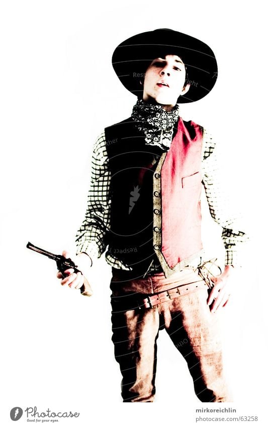 The Cowboy 7 Boy (child) Man Handgun Rifle Wild Criminal sherif revolover Hat bigway West Vest Force