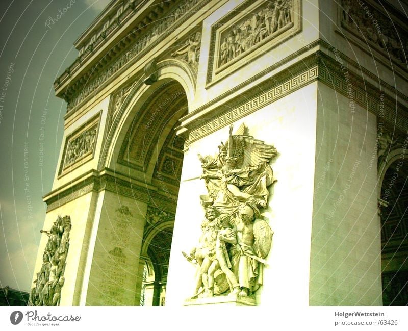 Paris - Arc de Triomphe Culture Art Might Statue Ornament Monument Tomb Place Charles de Gaulle champs elysés France Tourist Attraction Arch Napoleon 1806 1835