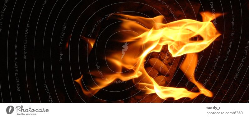 barbecue coal Barbecue (apparatus) Night Dark Blaze Flame Fire