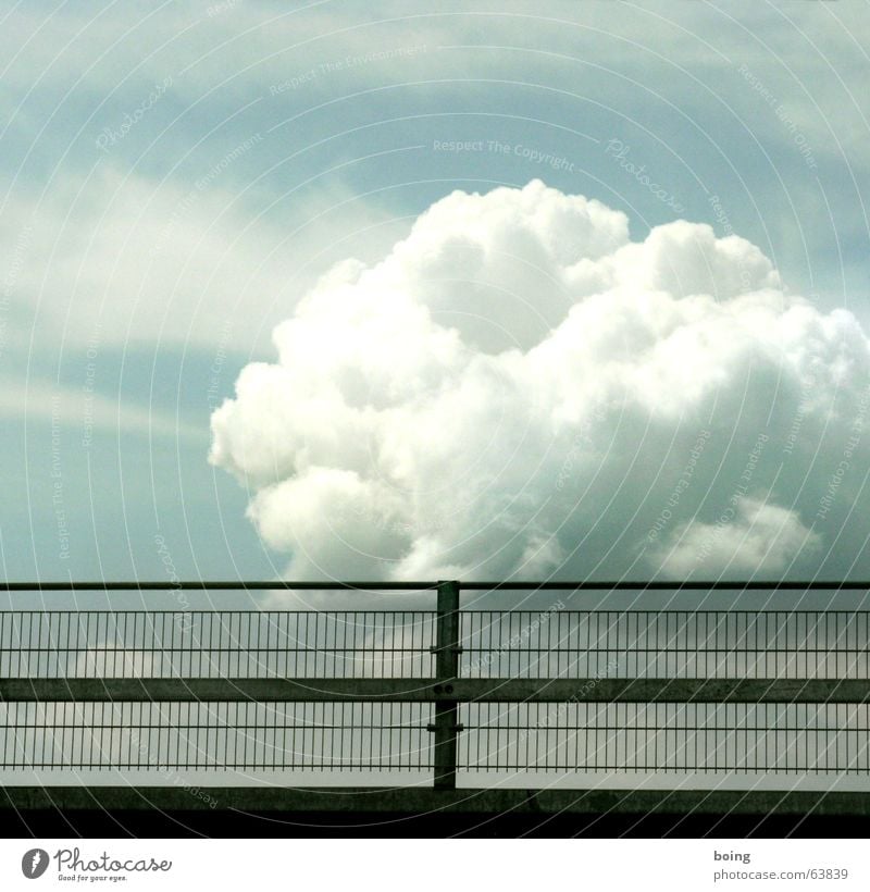 behind bars - the cloud prison Clouds Hurricane Whirlwind Grating Handrail Banister Bridge railing Thunder and lightning Sky Boredom storm cloud 7