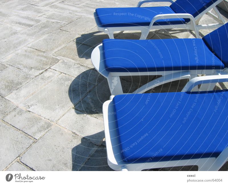 On sunday Swimming pool Dance floor Relaxation chair blue