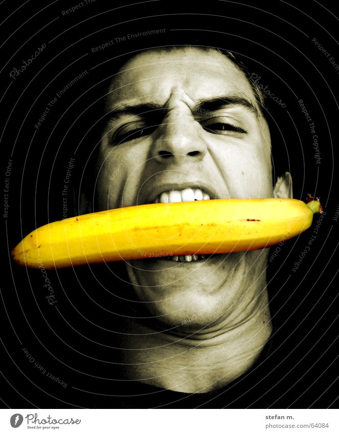 banana Banana Evil Appetite Animalistic Face mad angry Wild animal hungry Nutrition eat roarrr Eating
