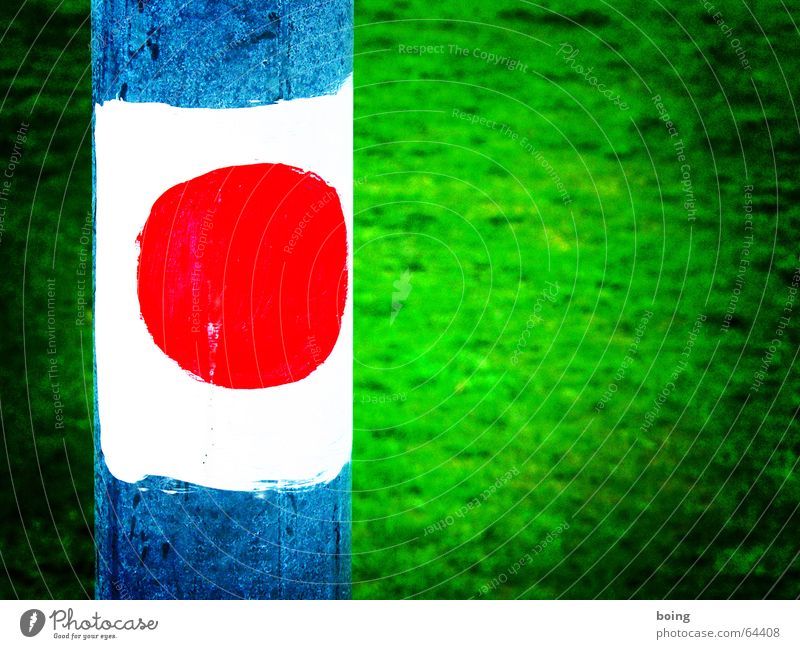 on hiking to Japan Sun Flag Meadow Rod Green tea Footpath Might Signage all nippon more camped away red dot a bush robber human meier June 19th, 1969.