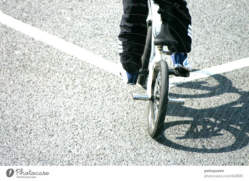 straight out of line Cycling Driving Bicycle Pavement BMX bike Street Line Sun Shadow Lane markings