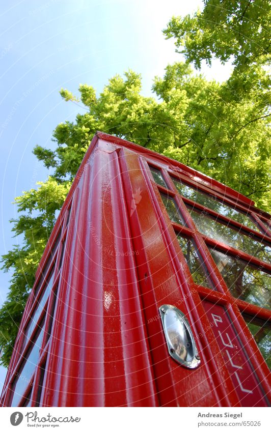 pull Red Green London Telephone Phone box Door handle Tree Compromise England Undo Communicate Sky
