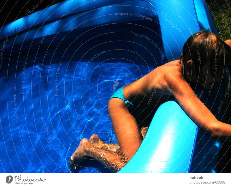 blueblues swimming pool Paddling pool Grass Light Summer Hot Human being Blue Water Shadow Joy unwind Paradise Swimming & Bathing
