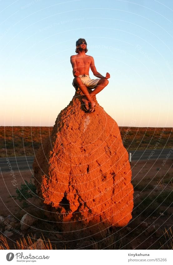 OM.... Termites' nest Sunset Meditation Vacation & Travel Australia Western Australia termites Guru Joy