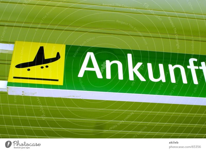 Arrival Airplane Yellow Green Icon Symbols and metaphors Airport Flying Warehouse Signs and labeling Blanket Airplane landing