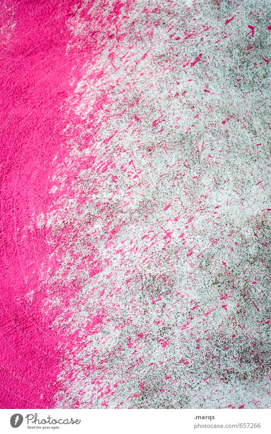 splatter Painter Wall (barrier) Wall (building) Concrete Graffiti Cool (slang) Simple Hip & trendy Trashy Gray Pink Design Colour Creativity Dye Inject