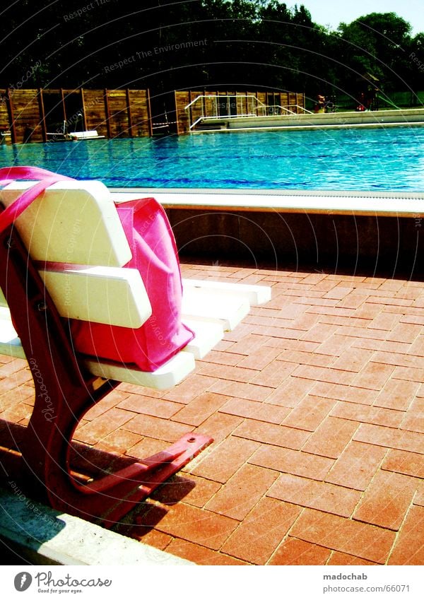PISSBECKEN aka BURNING COLOR aka FARBREIZ Swimming pool Summer Vacation & Travel Leisure and hobbies Bag Break Chlorine Bah! Magenta Pink swim uh colours Sun