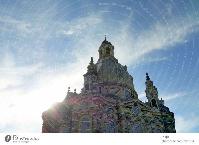 Church of Our Lady Drähschdn Tourism Sightseeing City trip Summer Sky Clouds Beautiful weather Dresden Town Downtown Deserted Manmade structures Building