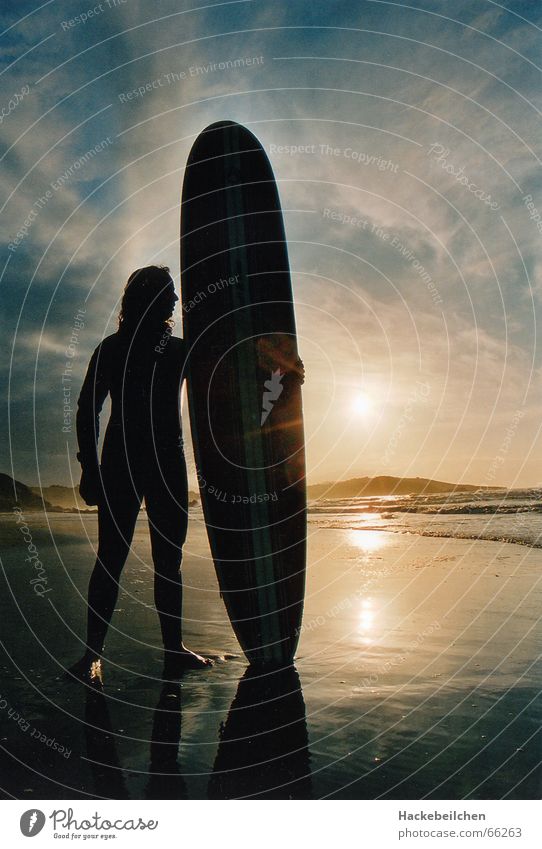 soulsearchin´ Surfing Beach Sunset Ocean Surfer Loneliness board Sky
