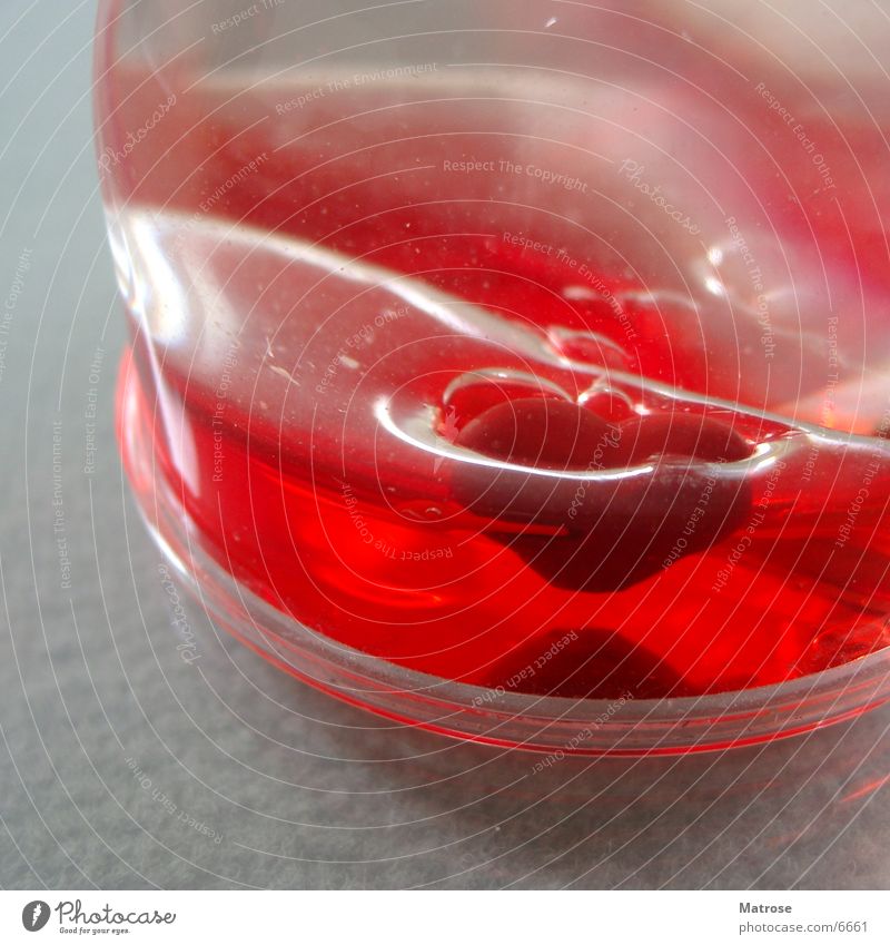 Heart in a bottle Red Things Glass Fluid Vessel