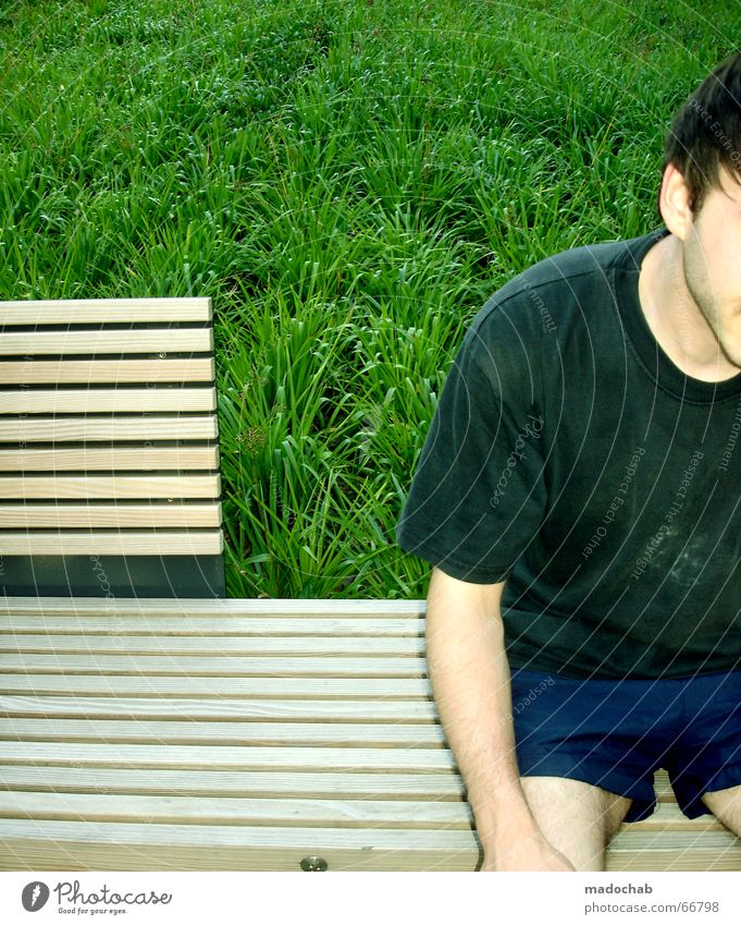 PHOTOSHOP | person people male type man rest break wellness Multicoloured Man Sit Style Adaptive Meadow Grass Green Park Summer Break Wellness Gentleman