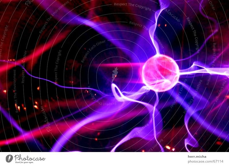 muddled Electric Electricity Pink Violet Fascinating Hypnotic Hover Sphere Technology
