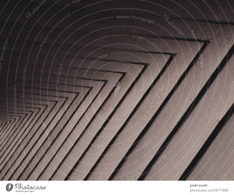 > 20 > Architecture Column Plaster Sharp-edged Many Brown Symmetry Geometry Triangle Right Row Shadow play Unadorned Function Subdued colour Detail Abstract