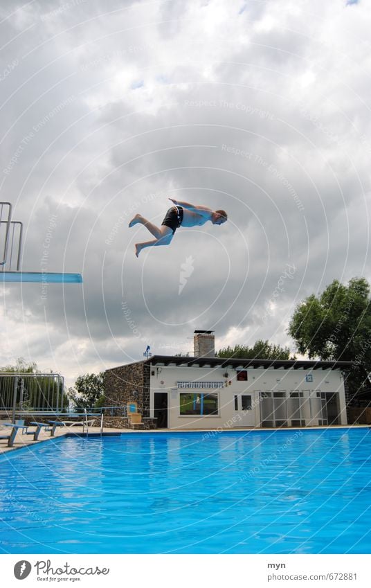 Outdoor Pool II Swimming & Bathing Vacation & Travel Tourism Summer Summer vacation Sun Aquatics Swimming pool Masculine Young man Youth (Young adults) Man