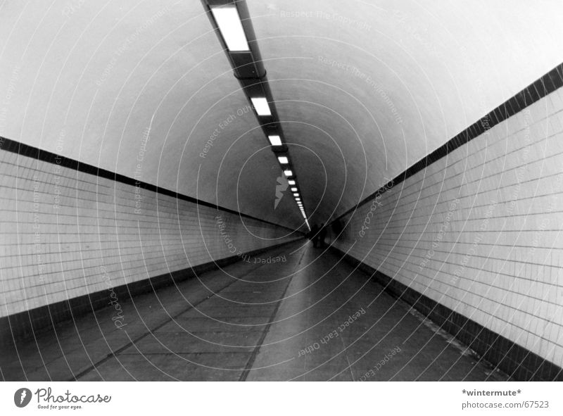 **down under** Tunnel Under Antwerp Pedestrian Lamp Black White footgangers tunnel under the scheldt Tile straight Line Lighting clean hello echo deep down