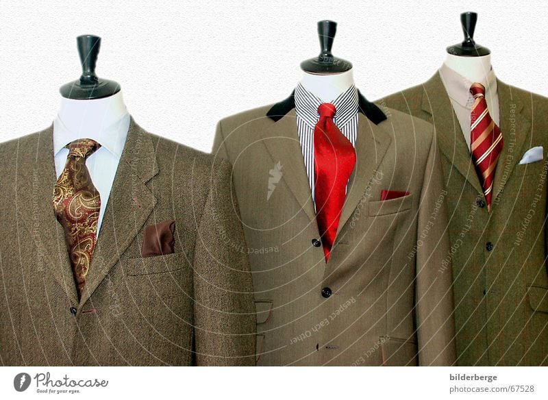 headless Pattern Luxury Work and employment Business Concert Shirt Suit Tie Brown Green Red Black Bust Tie knot Tailor-made suit Men's tailor Tailor's dummy
