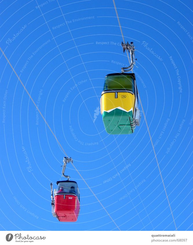 Gondola lift Männlichen Cable car Winter sports Switzerland Grindelwald Masculine Blue cable railway transmission egg