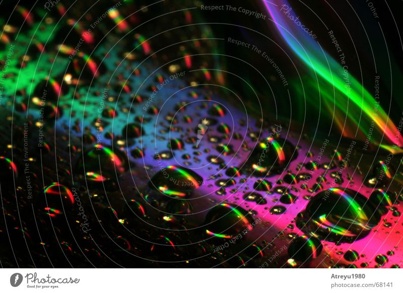 microcosm Multicoloured Rainbow Reflection Wet Drops of water Universe space atreyu