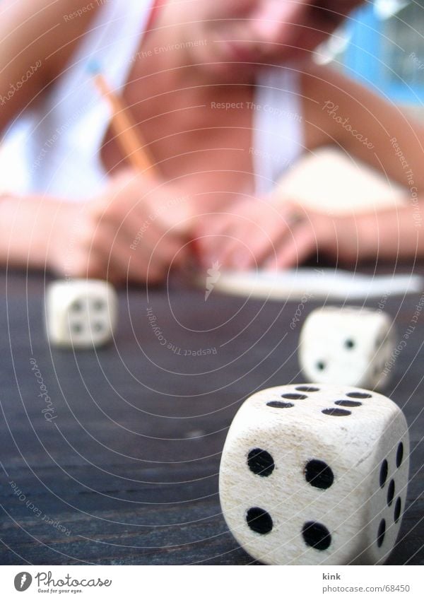 gambling Playing Throw dice 4 6 Digits and numbers Lose Duel Write Joy Happy Dice