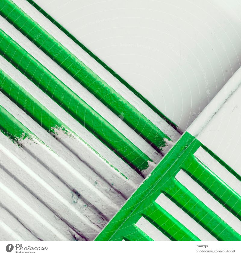 streaked Elegant Style Design Metal Line Simple Uniqueness Trashy Green White Colour Tilt Illustration Colour photo Close-up Abstract Pattern
