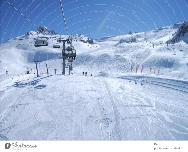 skiing holiday Skiing Vacation & Travel Winter December Cold Ski lift Ski run Ischgl Snow Ice Frost Sky Mountain Alps Ski resort Chair lift Exterior shot