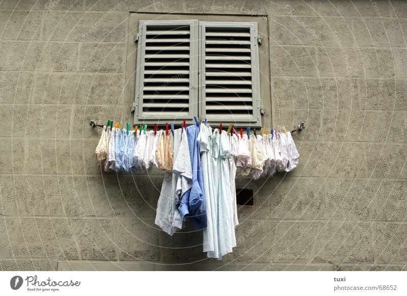 Italian tumble dryer Window Laundry Dirty Clean Underwear Store premises Rope To hold on Panties