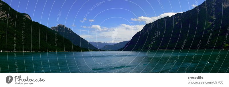 lake achen Lake Achensee Austria Federal State of Tyrol Vacation & Travel Waves Clouds Joy Panorama (View) Europe Mountain Chalk alps Sky Far-off places Freedom