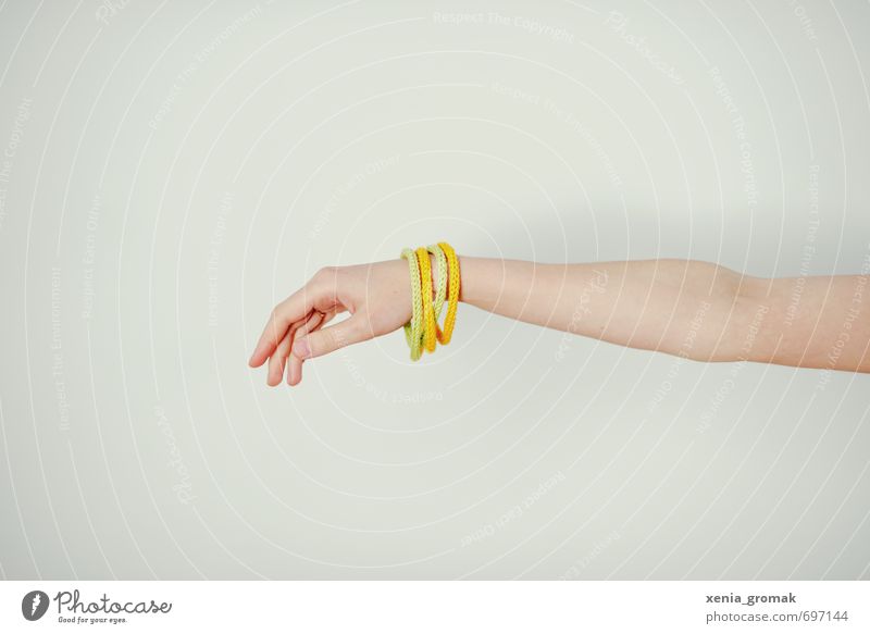 bangle Yoga Human being Arm Hand Fingers 1 Fashion Accessory Jewellery To enjoy Yellow White Ease Delicate Caresses Outstretched Reaction Stretching Movement