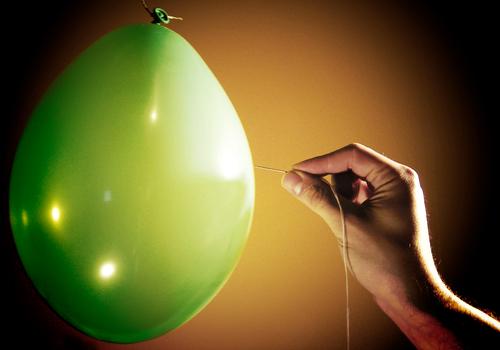 BÄNG Balloon Rubber Green Hand Fingers Air Bursting Pierce Yellow Black Needle Sewing thread Pinprick Sting