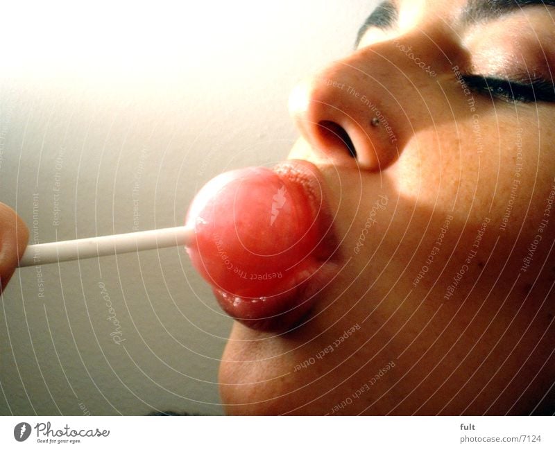 lollypop Lollipop Woman Lips Sweet Style Mouth Face Stalk Skin